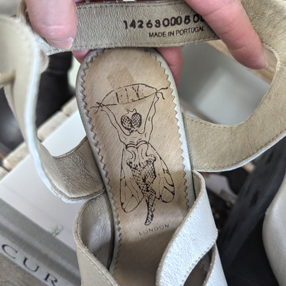 Fly London Leather Wedge Sandals - Picture 6 of 11